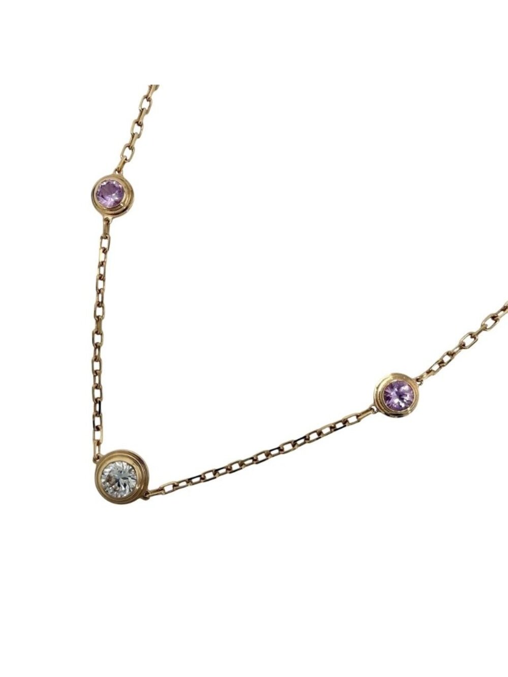 Cartier Necklace Diamants Legers PG 18k Pink Gold Diamond
